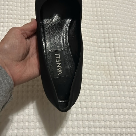 Vaneli Black Square Toe Kitten Heels Bow Size 10N - Picture 4 of 12